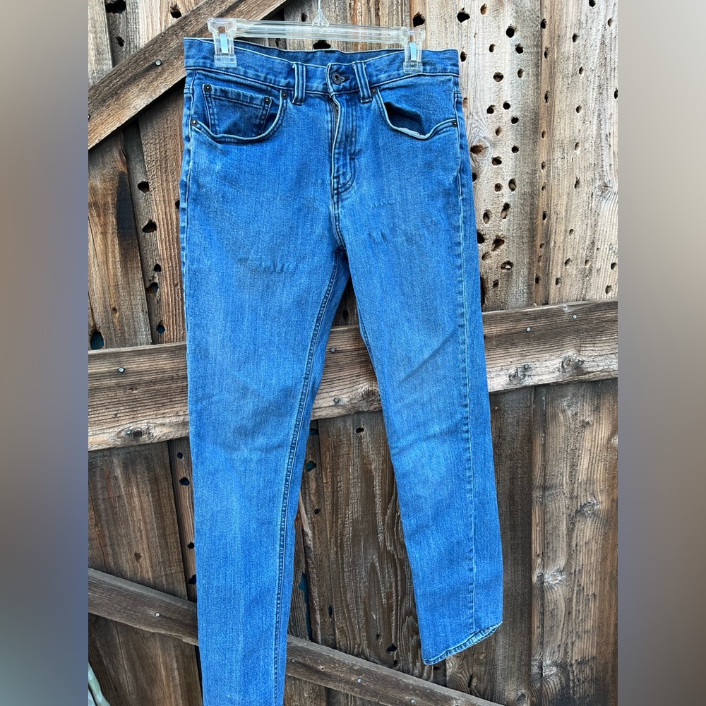 Prana Jeans Mens 30 X 31 Blue Denim Stretch Straight FitPants Hiking Outdoor